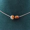 Stones and Minerals. Necklace 2 Dream Agate Beads 8 Mm. Stainless Steel Chain Necklace Women Men. Customizable Size.