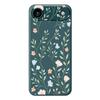 For iPhone 17 Air Case Pink Blue Flowers Pattern Printing Straight Edge TPU Phone Back Cover