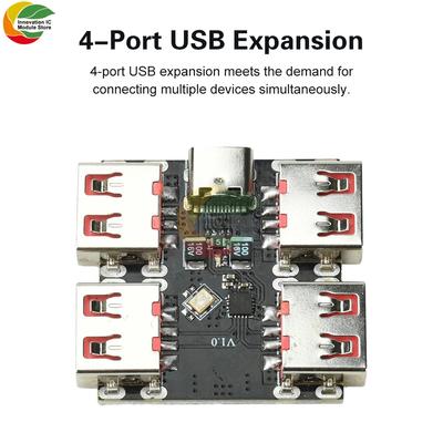 XL334P4 4-портовый модуль расширения контроллера USB-хаб Док-станция Расширение для материнской платы USB 2.0 на 4-канальный разветвитель Интерфейс Type-C