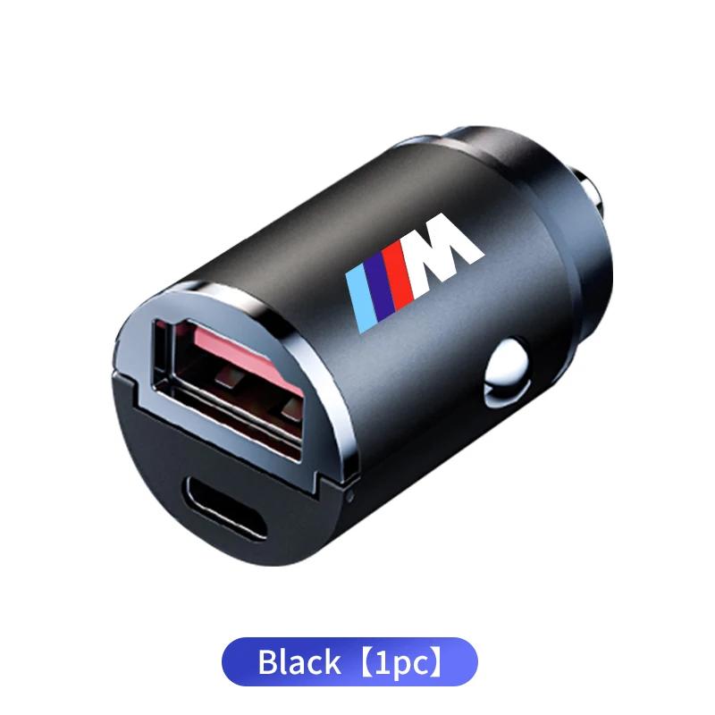 2025 60 Вт Автомобильное зарядное устройство USB Type-C Быстрая зарядка Аксессуары для прикуривателя Для BMW M X1 X3 X5 X6 X7 E30 E90 M3 E84 E83 F25