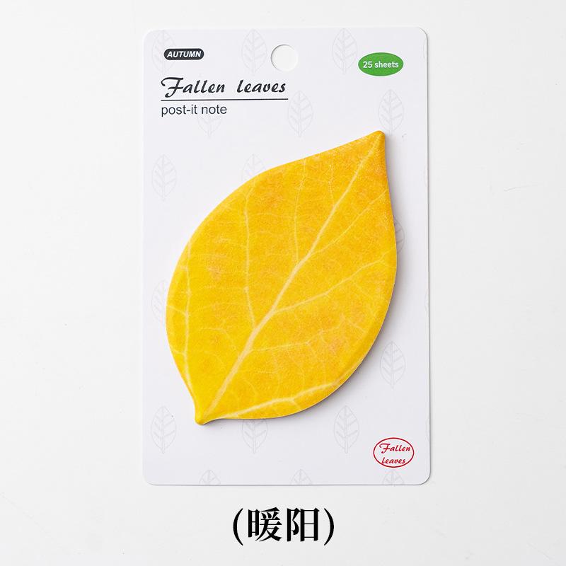 Специальные фигурные липкие заметки cross border leaf n time стикеры с высококачественным дизайном и сильной клейкостью leaf memo message