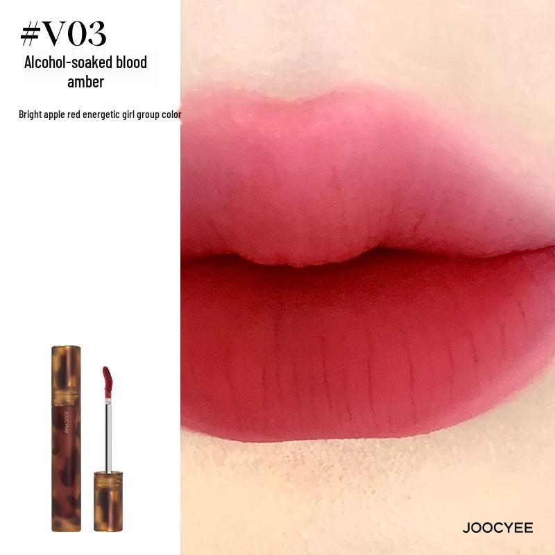 Joocyee Янтарный блеск для губ V05 Корица и Утиное Молоко Чайная Помада - Увлажняющая, Водно-Легкое Покрытие