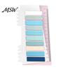 Student Stationery Supplies Index Sticker Tabs with Built-in Scale Ruler, Morandi Color Transparent Page Markers PET Markers, Compact Writable