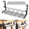 1PC Undertable Storage Rack Metal Cable Tray Computer Desk Wire Organizer Without Perforated Kitchen Storage Accessories