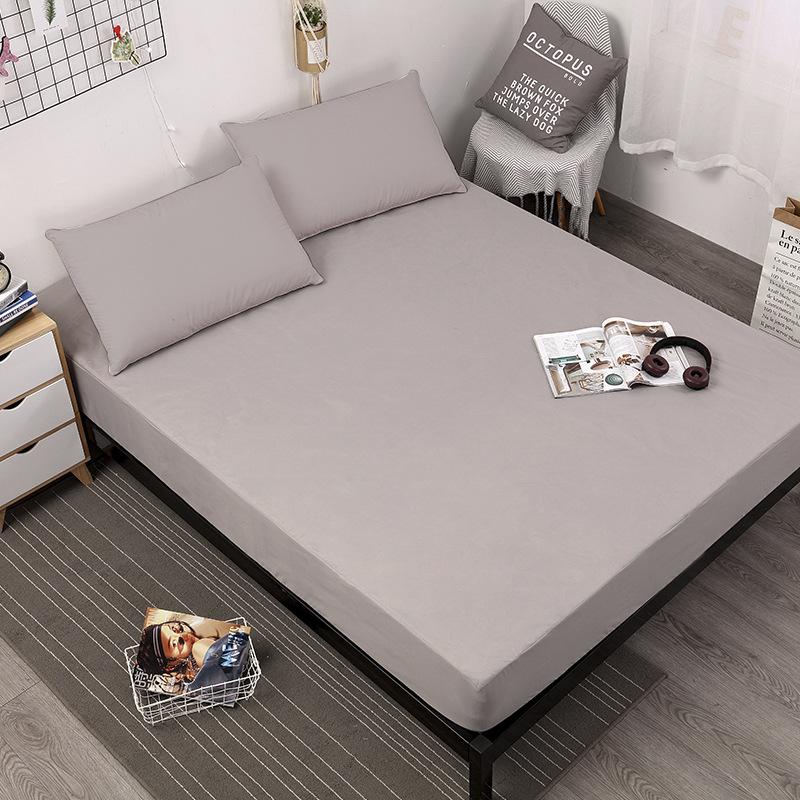 Однотонная хлопковая простыня на наматраснике, многоразмерный чехол для защиты от пыли, клещей и бактерий, постельное белье, без наволочек
