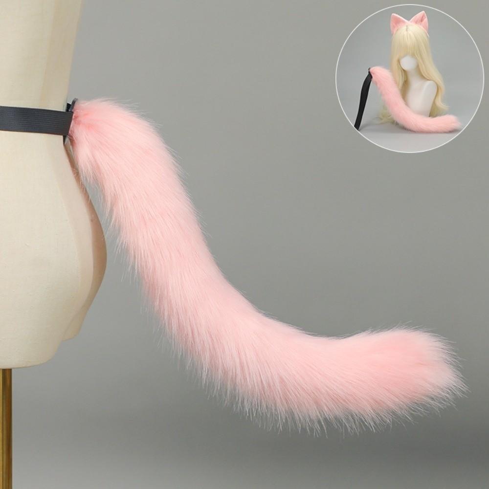 Handmade Cat Ear Headband Realistic Animal Ears Hair Band New Furry Cat Tail Set Party Props