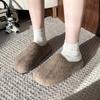 Модный осенний дизайн женские мюли тапочки платформа плоская подошва уличные шлепанцы модные слипоны шерстяная ткань обувь