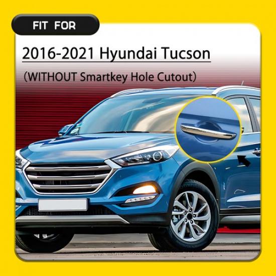 4x Chrome Exterior Outer Outside Door Handle Cover For 2016-21 Hyundai Tucson EK