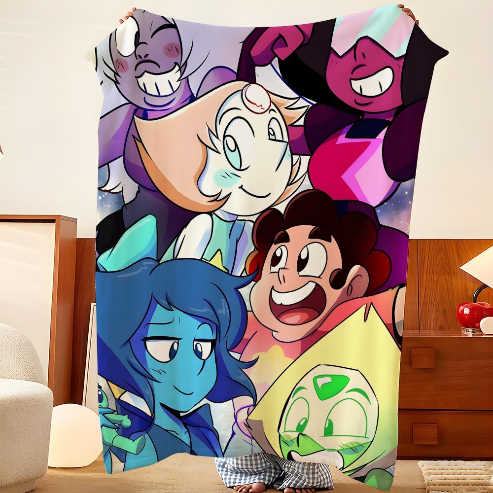 Мультяшное одеяло-плед S-Steven U-Universe-ee, Легкое, Уютное, Прочное, Стирающееся, Милое, Крутое