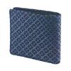 Inden Bifold Wallet Bill C Thin Deerskin Navy Blue X Black Lacquer Pattern Cloisonné 2003-04-179