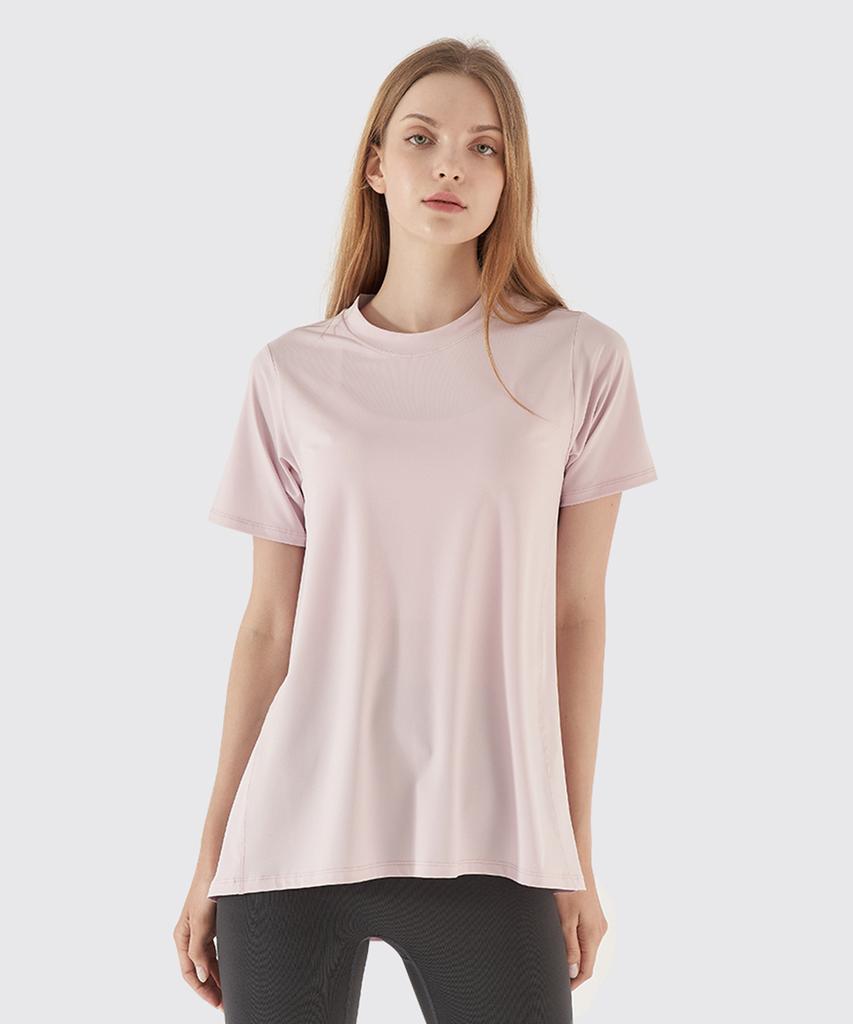 NOKJOK Frilly Loose Fit Short Sleeve T-Shirt Running Yoga Wear Pilates Wear (Type B)