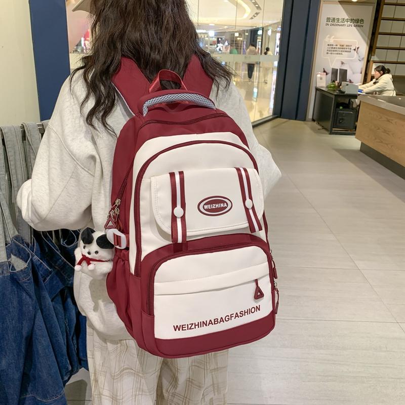 Студенческая школьная сумка, женский однотонный рюкзак для кампуса, рюкзак большой емкости