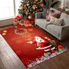 Winter Christmas Bedroom Decorative Carpet Red Santa Claus Living Room Coffee Table Sofa Foot Mat Holiday Festive Floor Mat