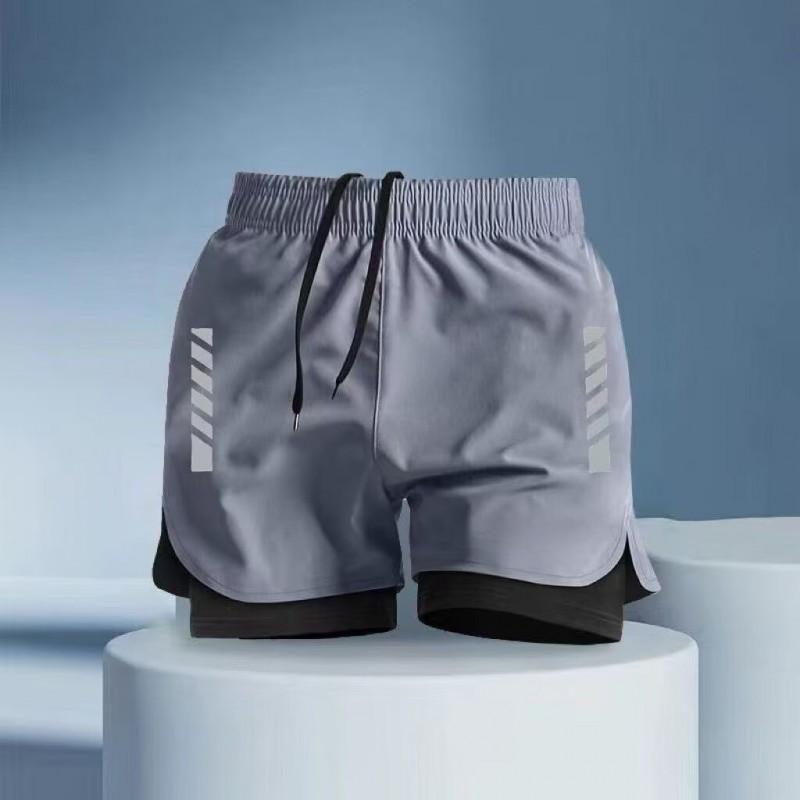 Mens Quick-Dry Board Shorts With Double-Layer Lining Surfing Swimming Running Beach Sports