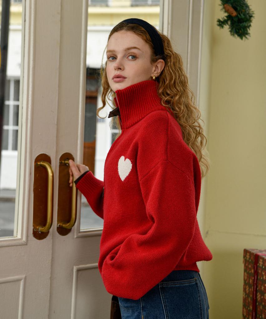 Свитер на молнии PIGMENT Holly Heart (Zycd251005)