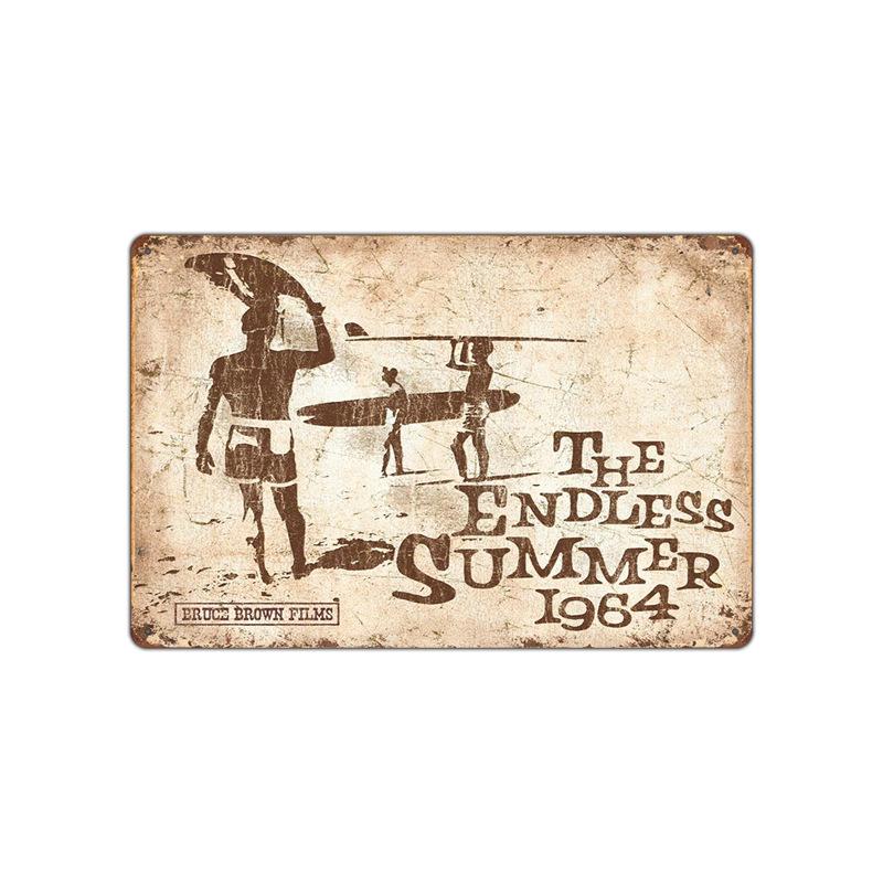 Летний пляжный закат, металлическая жестяная вывеска, таблички, декорации, железная живопись, кафе-бар, домашний декор, приморский дом, стена, жестяная пластина, постер