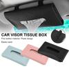 Creative Car Tissue Box Holder Storage PU Leather Sun Visor Napkin Holder Mask Dispenser Auto Interior