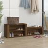 816919 vidaXL Shoe Cabinet Brown Oak 150x35x45cm Engineered Wood