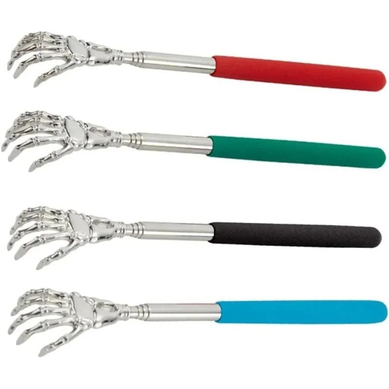 Telescopic Stainless Steel Back Scratcher - Extendable Massager Tool for Elderly & Back Care, Portable Itch Relief Handicraft