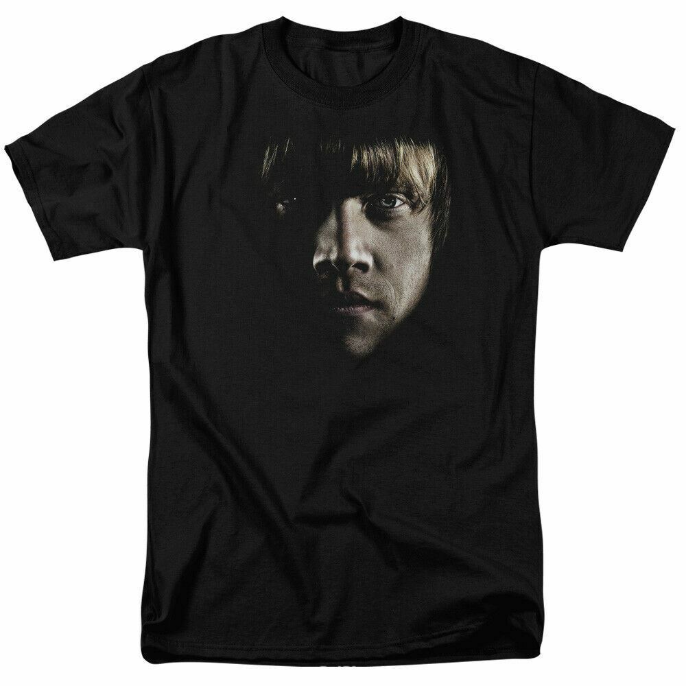 Harry Potter Ron Poster Head T Shirt Mens Licensed Wizard Movie Tee Black