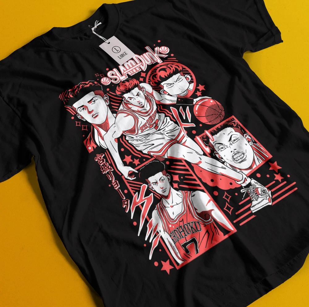 Футболка Slam Dunk Команда Slam Dunk Баскетбольное Аниме Рубашка Ханамичи Рёта Акира