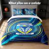 Warrington Wolves Design Bed Bedding Set 1 Duvet Cover + 2 Pillowcases Soft Breathable Household Bed Linens