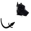 Semaxy SM Goods Anal Plug Tail Full Face Eyes Open Mouth Type Dog Head Transformation Mask Mask SM Costume Cosplay Party Goods Punishment