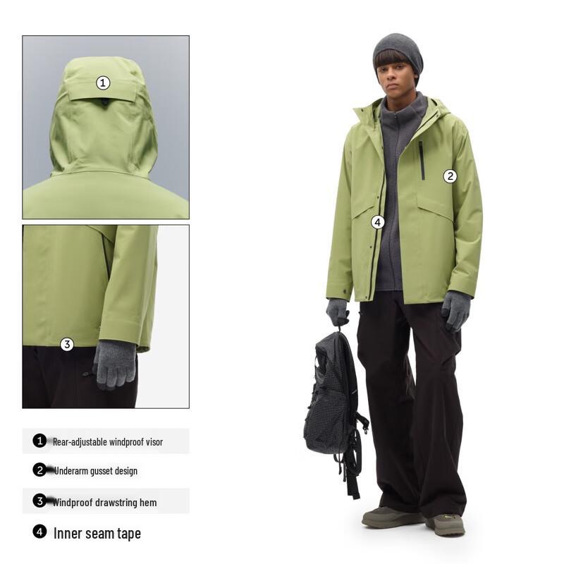 Bananain Oxygen 303Proof Men's 3-in-1 Outdoor Shell Jacket