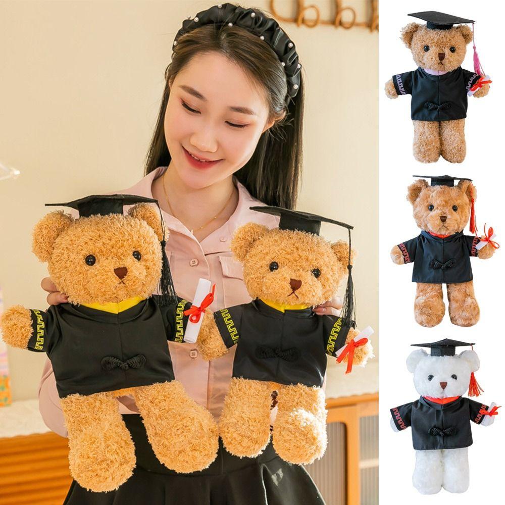 30cm Cute Stuffed Animal Doll Soft Graduation Gift Creative Doctor Bear Plush Toy Graduation
