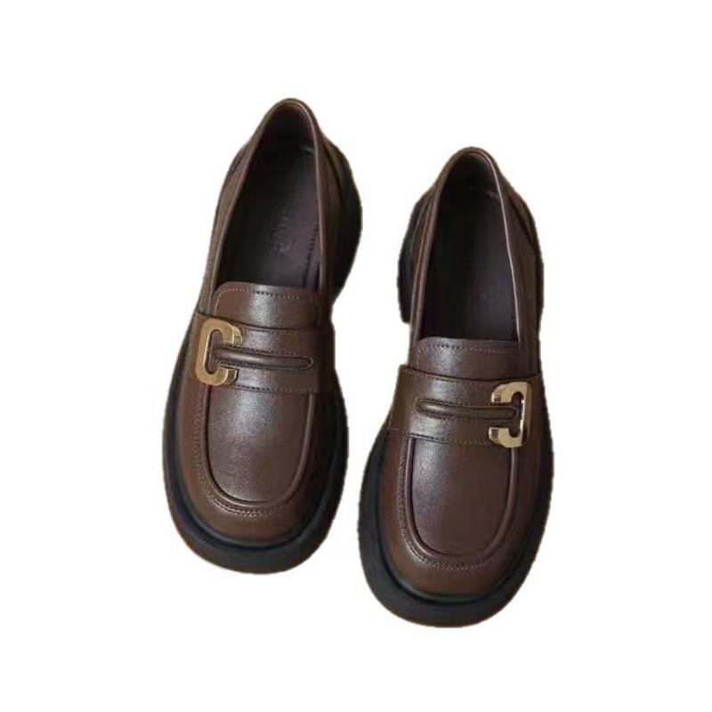 Платформа маленькие кожаные туфли женские туфли весна ретро Мэри Джейн лето черные одинарные туфли