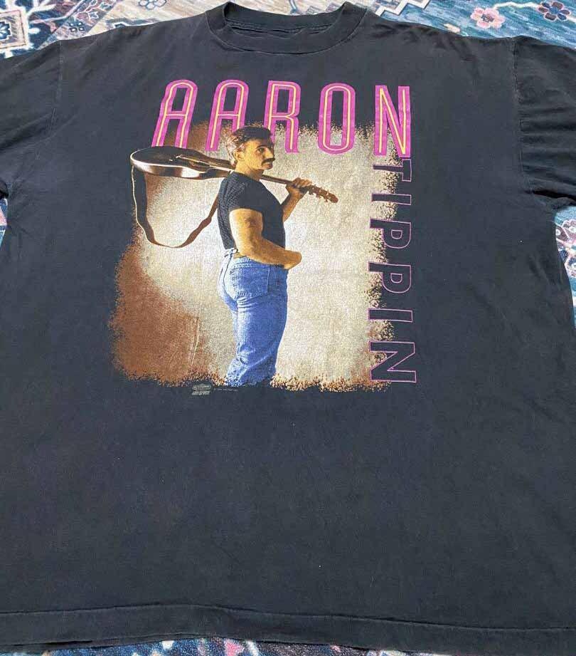 7Guitarist Aaron Tippin T Shirt Country Classic Black Unisex S2345XL Unisex T-Shirt