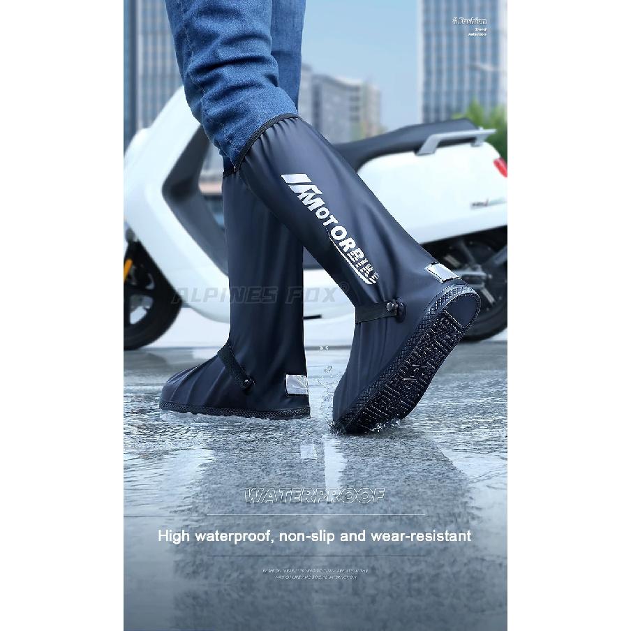 Motorcycle High Tube Rain Boots Waterproof Reflective Non-Slip Footwear Motorbike Cycling Bike Reusable Protection Accessories
