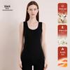 Women's Wool Silk Warm Vest with German Velvet, Thick Seamless Heating Undershirt.