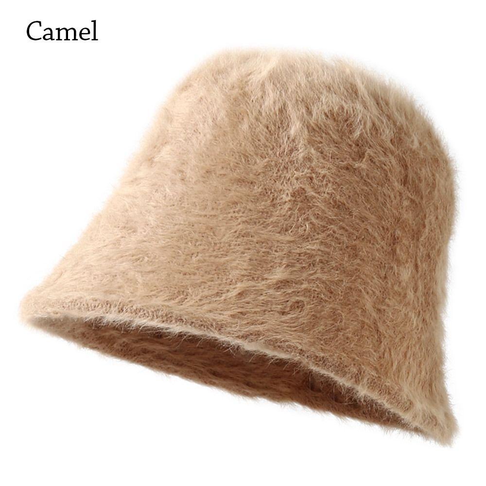 Плюшевая кепка рыбака, меховая панама, плюшевая шляпа-ведро для женщин
