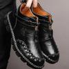 Мужские кожаные ботильоны большого размера 38-48, повседневная кожаная обувь ручной работы с высоким берцем