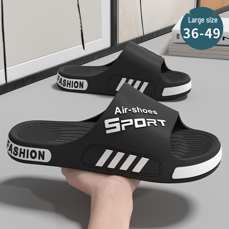 Men's Thick-Soled Non-Slip Slippers - Wear-Resistant & Trendy for Indoor/Outdoor Use