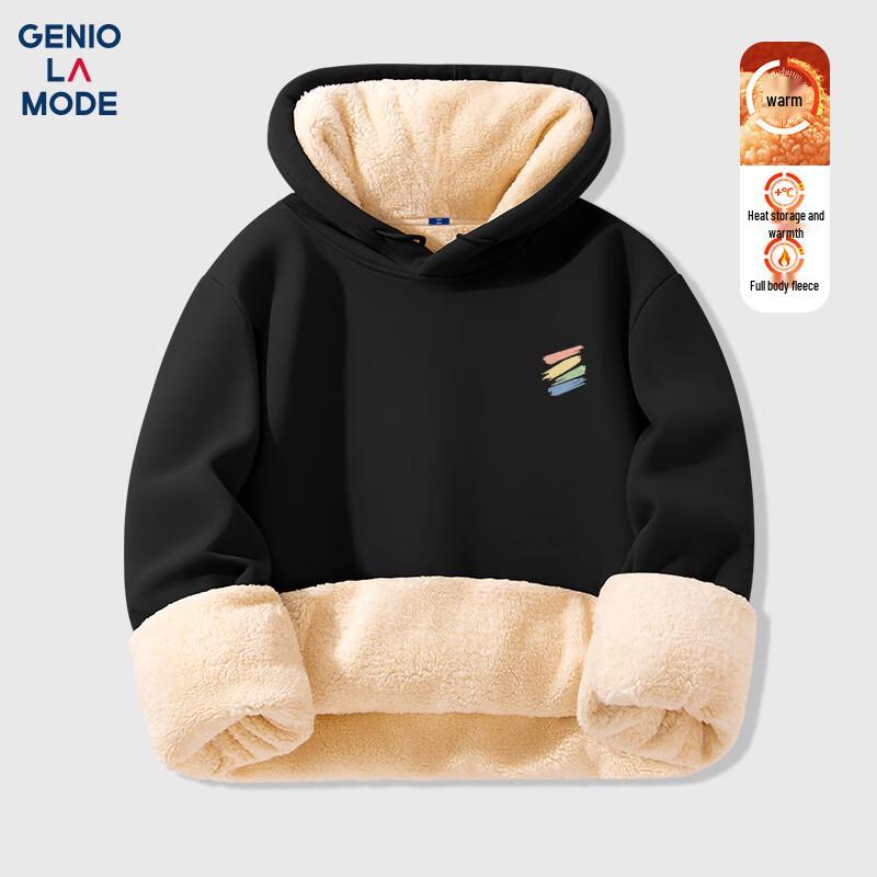 GENIOLAMODE Men's Cartoon Graphic Fleece Hoodie