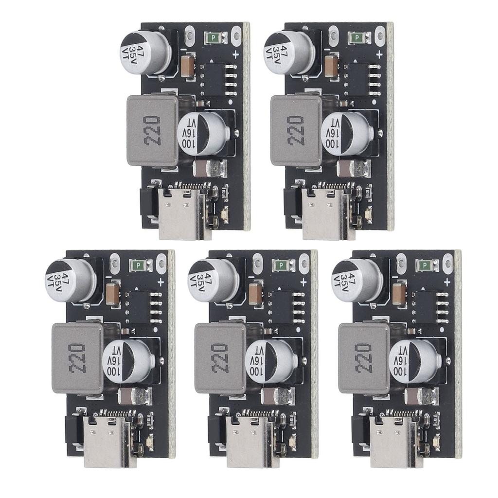 5Pcs Buck Module DC Power Supply Converter 6~32V to QC3.0 PD3.0 Mobile Phone Smart Fast Charge Type 