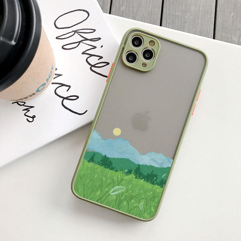 Field Flower Jungle Fresh Scenery Phone Case For iphone 16 14 11 12 13 15 Pro Max Mini 7 8 Plus SE2 XR XS Shockproof Cover Funda