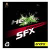 Andro HEXER POWERGRIP SFX Table Tennis Rubber, Spin, 2.1mm, Red (112295)