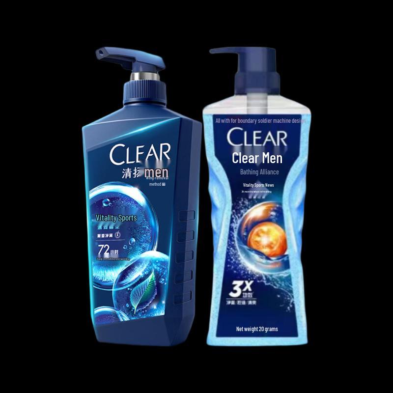 Clear Men Vitality Sport Anti-Dandruff Shampoo & Body Wash Set
