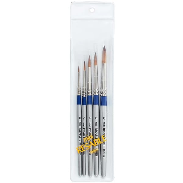Кисть акварельная Holbein Mini Sable 31R Набор из 5 штук 203333