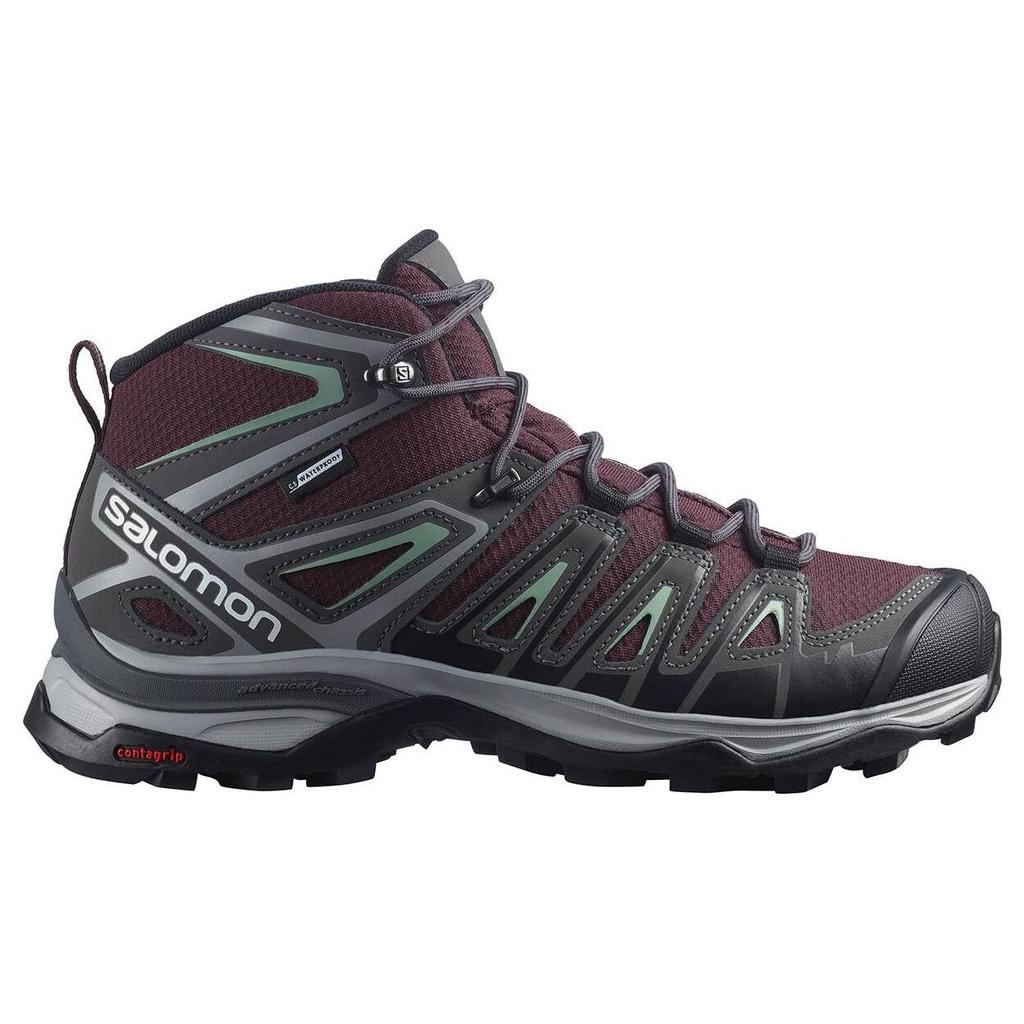 SALOMON X Ultra Pioneer Удобные Нескользящие Прочные Полувысокие Функциональные Ботинки для Активного Отдыха Женская Обувь Бордовый 471706