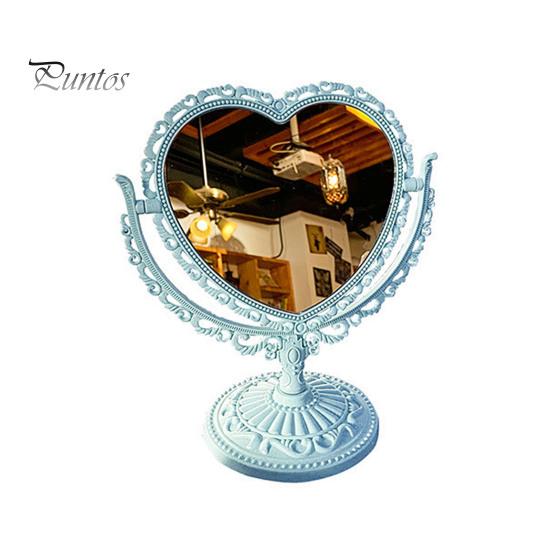 Cosmetic Mirror Functional Durable Desk Type Antique Vintage European Style Desktop Makeup Mirror for Makeup