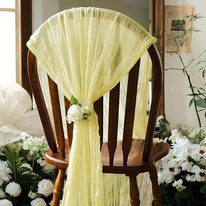 Дорожка для стола из нежно-голубой марли, 4 шт. в упаковке, винтажная деревенская марлевая дорожка для стола, украшение в стиле бохо на День Святого Патрика, Пасхальная свадьба