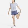 Nike Dri-FIT Bliss Solid Color Logo Quick-Dry 2-In-1 Shorts Women Bottoms Fen-Blue DX6023-491