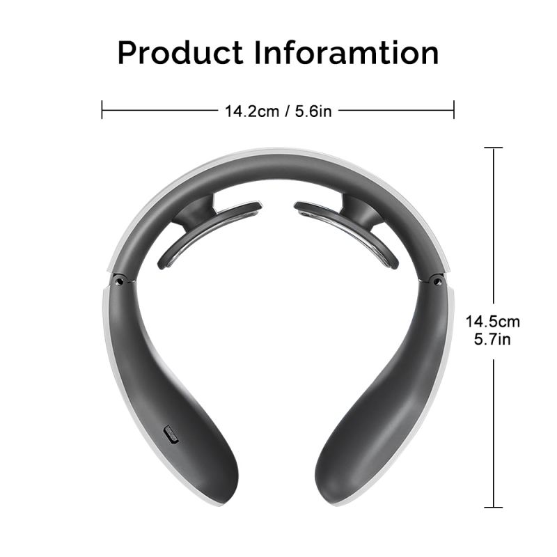 4 Modes 15 Gear Electric Neck Massager EMS Pulse Massage Smart Cervical Spine Massager Can Heating for Muscles Relax Pain Relief Physiotherapy