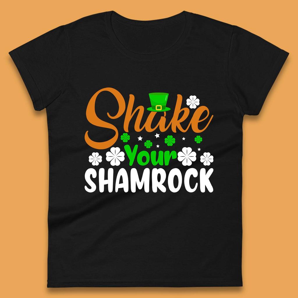 Shake Your Shamrock St Patrick's Day Womens T-Shirt Mens Tops Tees Unisex