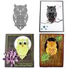 Owl Animal Background Metal Cutting Dies Dots Frame Stencils Die Cut for DIY Scrapbooking Embossing