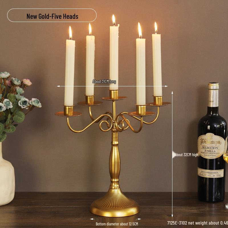 Винтажный французский подсвечник-украшение – Романтический европейский держатель для свечей для декора стола и фотосессий